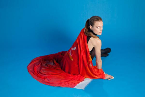 Amaryllis - Designer Luxury scarf by Sheila Johnson Collection