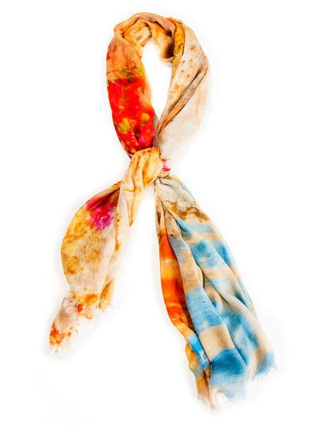 Bougainvillea - Designer Luxury scarf by Sheila Johnson Collection