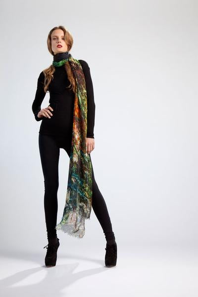 Peaceful Walk - Designer Luxury scarf by Sheila Johnson Collection